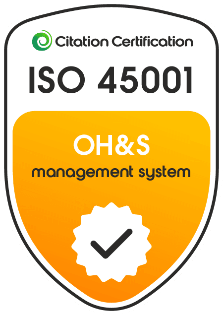 ISO 45001 Occupational Health & Safety certified
